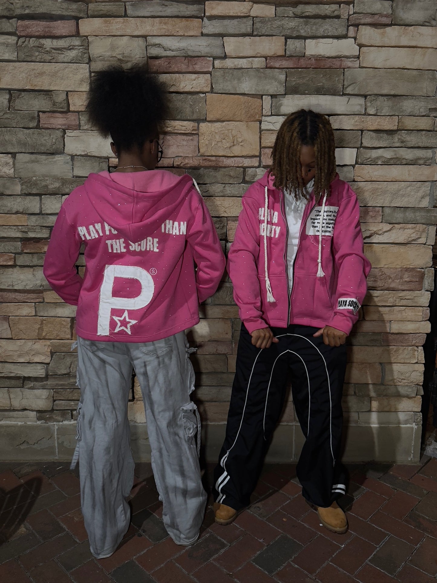 “Pink Panther” Rhinestone Hoodie