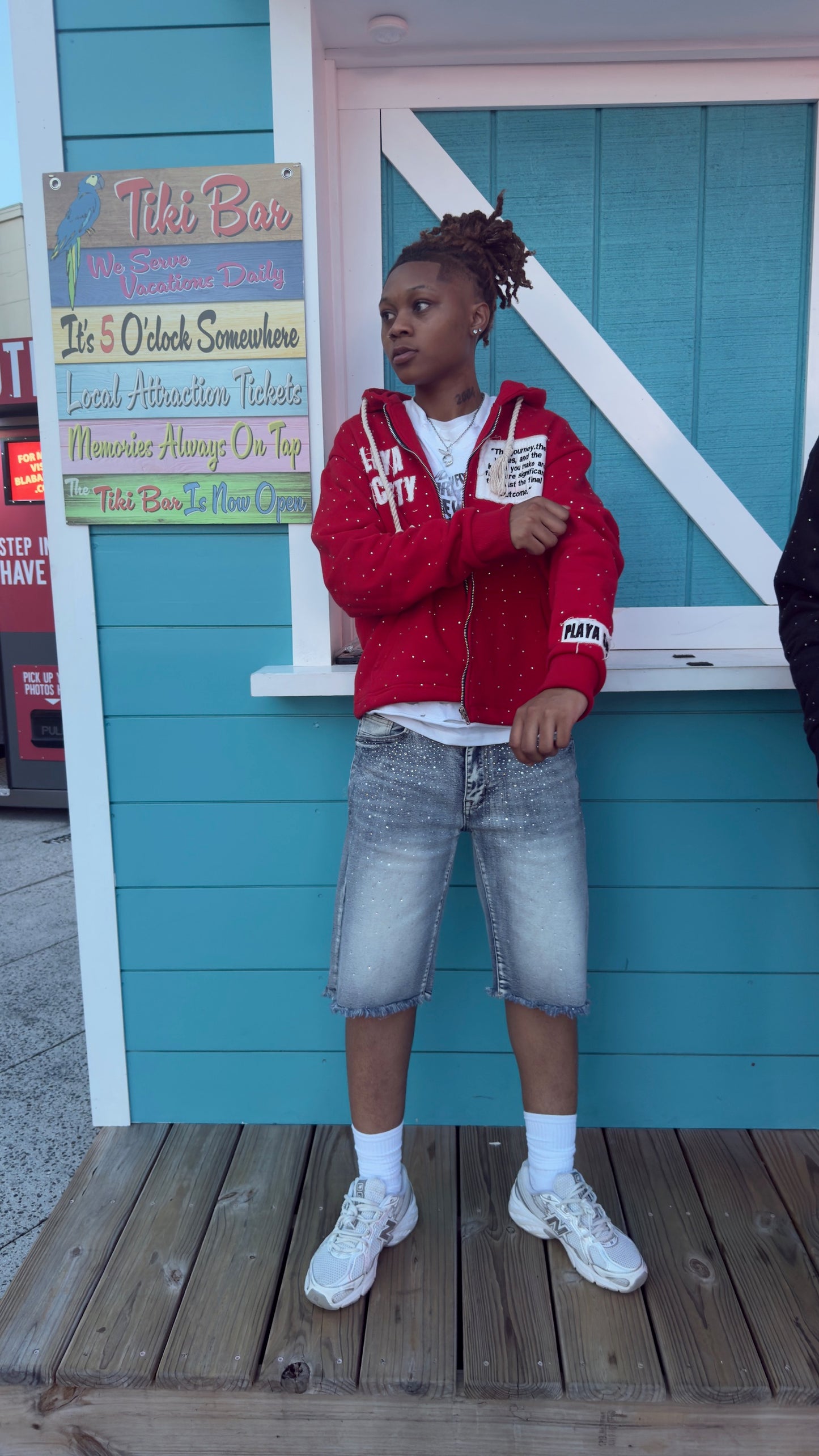 Rhinestone Playa Society Zip Ups