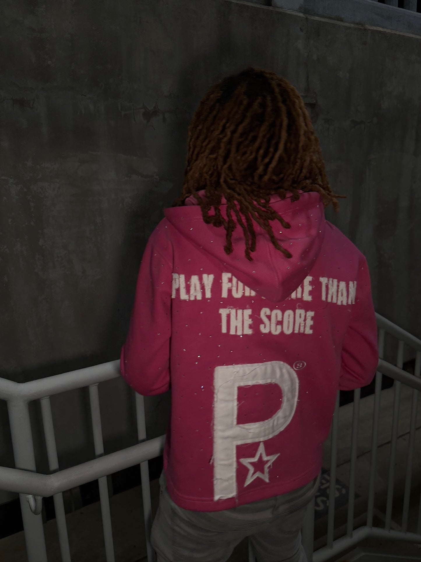 “Pink Panther” Rhinestone Hoodie
