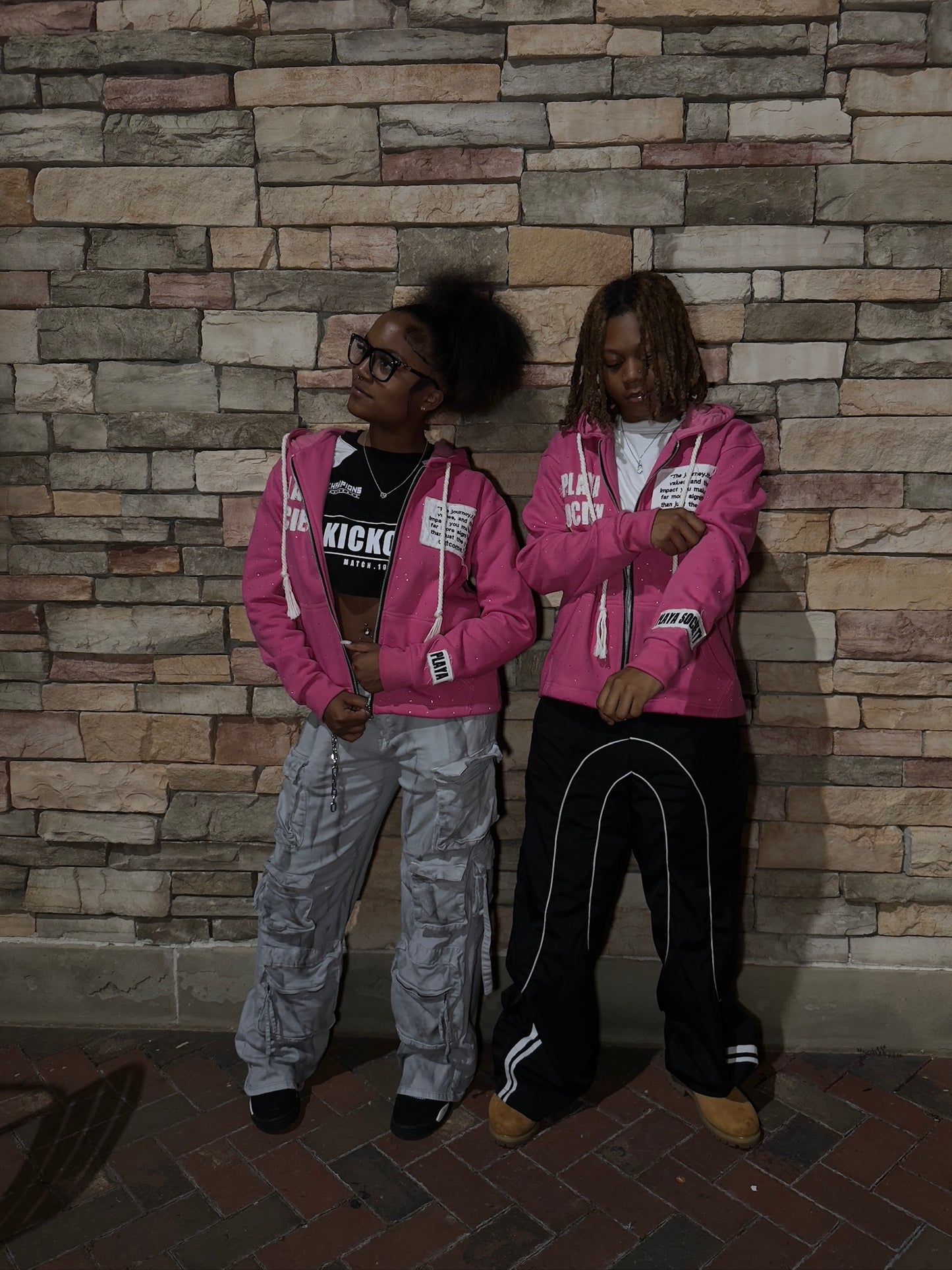 “Pink Panther” Rhinestone Hoodie