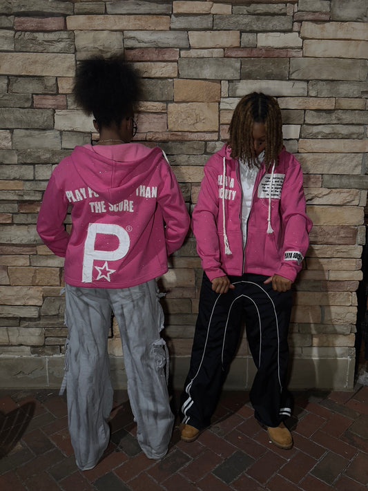 “Pink Panther” Rhinestone Hoodie