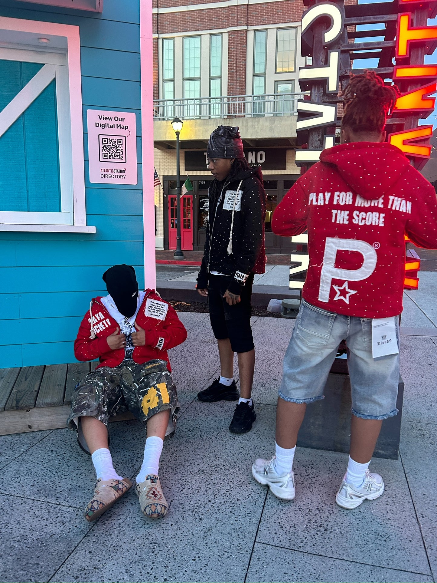 Rhinestone Playa Society Zip Ups